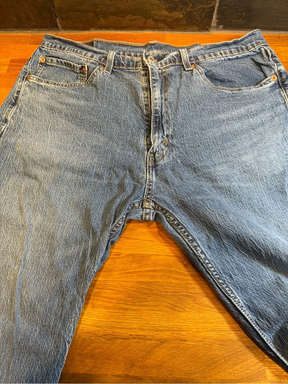 Levi's 505 Men's Light Blue Straight Leg Denim Jeans-size 36x29 (034)